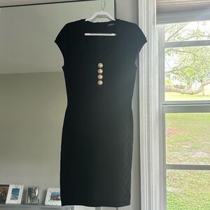 BALMAIN Black bodycon mini dress!! XS/2